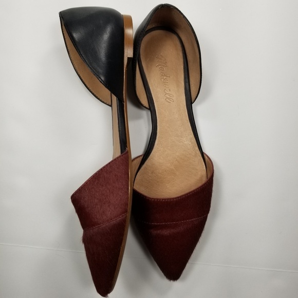 Madewell Ponyhair D'Orsay Flats Sz 6 1/2 Two Tone - Picture 5 of 8